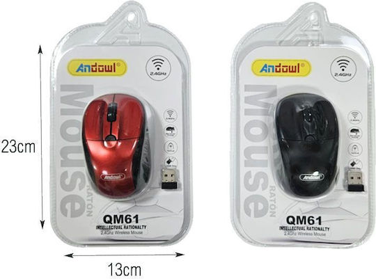 Andowl QM61 Kabellos Mini Maus Blau