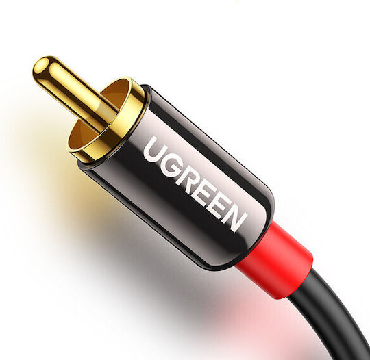 Ugreen Καλώδιο Ήχου 3.5mm male - RCA male Μαύρο 1.5m 10583