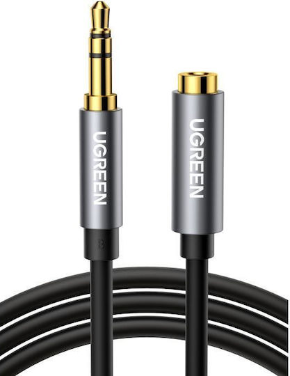 Ugreen 3.5mm Jack Cable 3.5mm Male - 3.5mm Female Black 2m With Gold Plated Terminals 10594