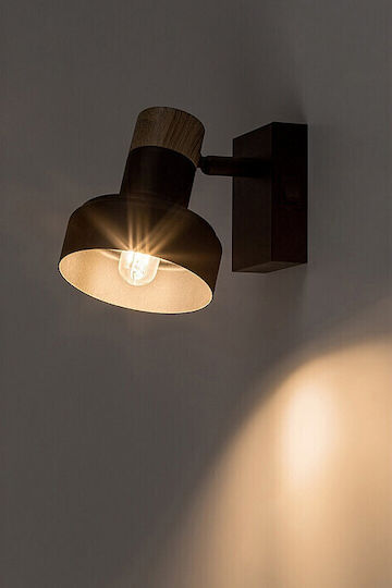 Rabalux Single Ceiling & Wall Spot with E14 Lamp Adapter in Black Color
