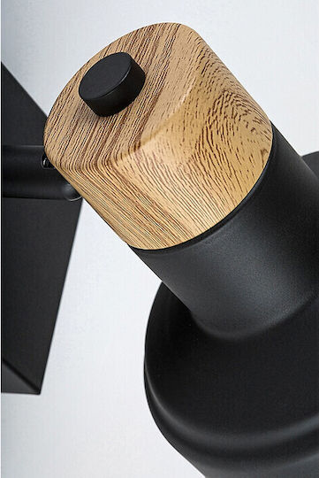 Rabalux Single Ceiling & Wall Spot with E14 Lamp Adapter in Black Color