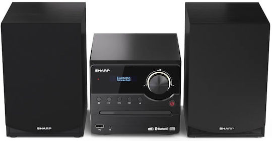 Sharp Ηχοσύστημα 2.0 XLB517 15-XLB517BK 45W με CD / Digital Media Player και Bluetooth Μαύρο