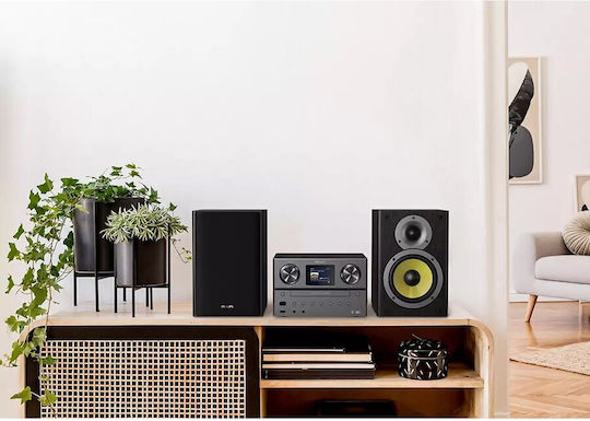 Philips Ηχοσύστημα 2.0 TAM8905 TAM8905/10 100W με CD Player, WiFi και Bluetooth Μαύρο