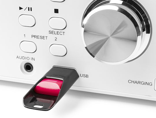 Audizio Аудиосистема 2 Prato All-in-One SOHIF526 60W с CD Player и Bluetooth Бял