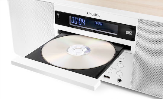 Audizio Аудиосистема 2 Prato All-in-One SOHIF526 60W с CD Player и Bluetooth Бял