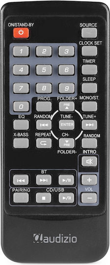 Audizio Ηχοσύστημα 2.0 Toulon 102.326 50W με CD / Digital Media Player και Bluetooth Μαύρο