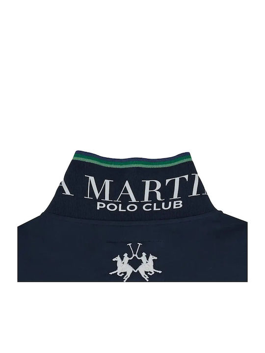 Men's Short Sleeve Polo Blouse Navy Blue 3LM