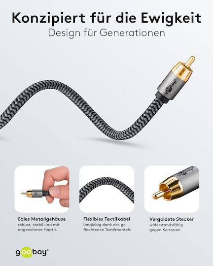 Goobay 3m RCA male Cable (65297)