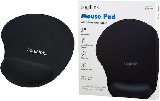 LogiLink GEL Mouse Pad 230mm with Wrist Support Black ID0027