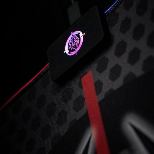 Zeroground Shinto Extreme v2 Gaming Mouse Pad Medium 350mm with RGB Lighting Black MP-1900G