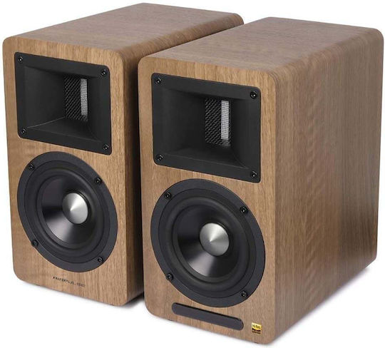 Airpulse A80 Αυτοενισχυόμενα Ηχεία με Bluetooth 100W (Ζεύγος) Καφέ