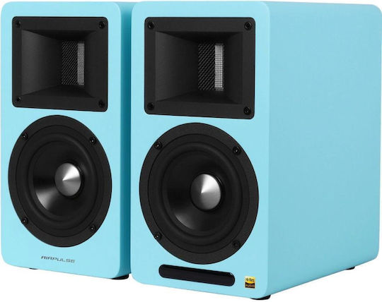Airpulse A80 Αυτοενισχυόμενα Ηχεία με Bluetooth 100W (Ζεύγος) Καφέ