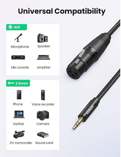 Ugreen AV131 XLR female to 3.5mm male 2m Cable (20244)