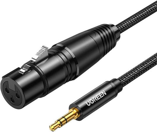 Ugreen AV182 Cable XLR Female - 3.5mm Male Black 1m 20763