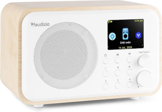 Audizio Vicenza Επιτραπέζιο Ραδιόφωνο Επαναφορτιζόμενο DAB+ με Bluetooth και USB Λευκό