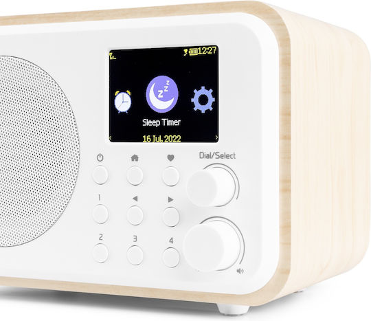 Audizio Vicenza Επιτραπέζιο Ραδιόφωνο Επαναφορτιζόμενο DAB+ με Bluetooth και USB Λευκό