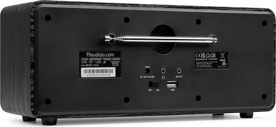 Audizio Foza Tabletop Radio Electric DAB+ with Bluetooth Black