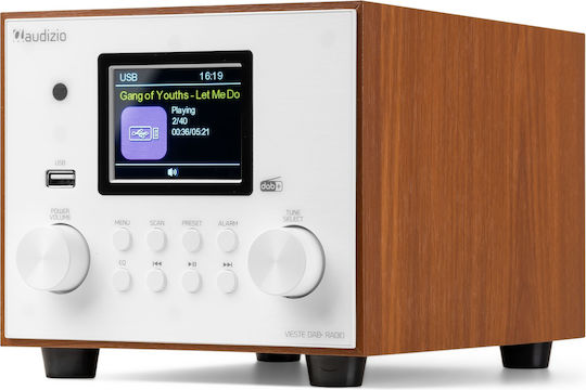 Audizio Vieste Επιτραπέζιο Ραδιόφωνο Ρεύματος DAB+ με Bluetooth και USB Λευκό