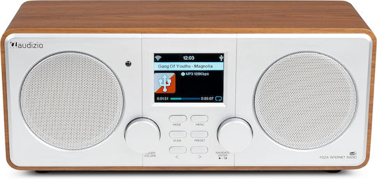 Audizio Foza Tabletop Radio Electric DAB+ with Bluetooth Silver