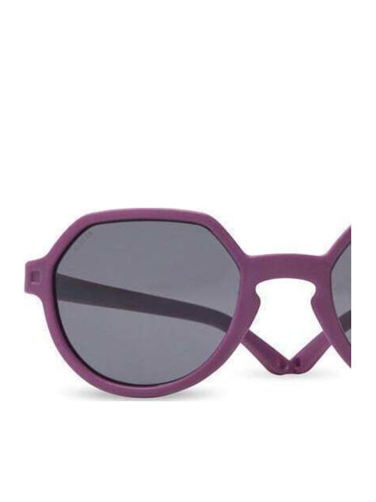 KiETLA Unbreakable Round Kids Sunglasses Burgundy for 2-4 Years