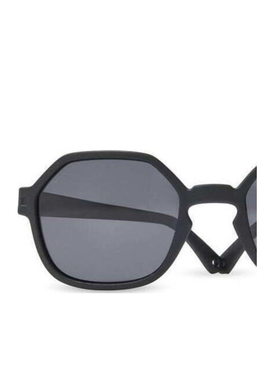 KiETLA Unbreakable Round Kids Sunglasses Black for 2-4 Years