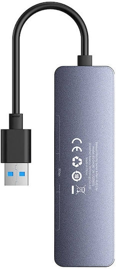 Baseus 5 Port USB 3.0 Hub with USB-A Connection Gray