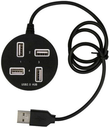 Andowl USB Hub 4 Ports USB 2.0 with USB-A Connecting to a Computer White