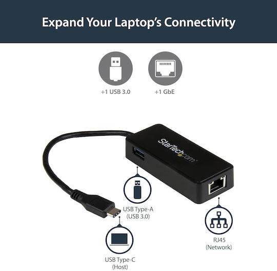 StarTech US1GC301AU Αντάπτορας Δικτύου USB-C με Ενσύρματη Σύνδεση Gigabit Ethernet