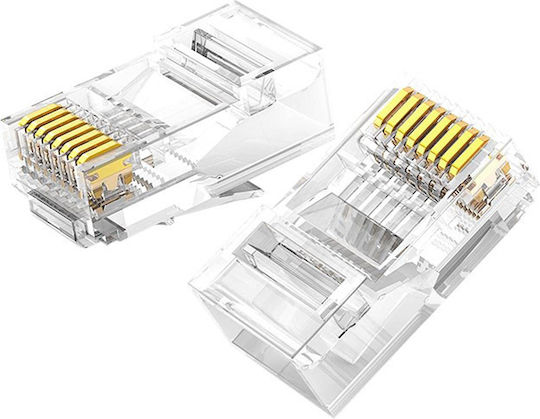 Ugreen Plug RJ-45 Male 100pcs Transparent 60558