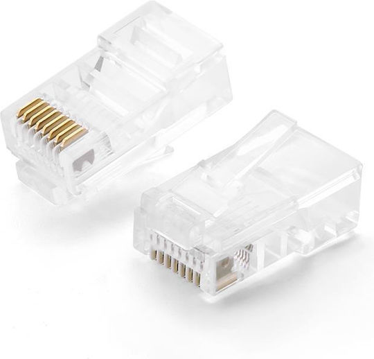 Ugreen NW110 Ștecher RJ-45 masculin Cat5e 100buc Transparent (22667)