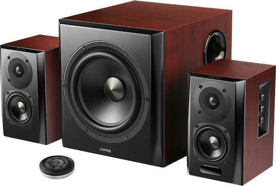 Edifier S350DB Компютърни тонколони 2.1 с Bluetooth и мощност 150W в Кафяв цвят