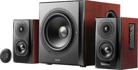 Edifier S350DB Компютърни тонколони 2.1 с Bluetooth и мощност 150W в Кафяв цвят