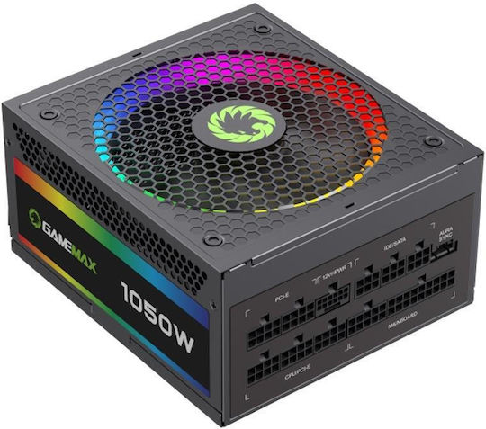 GameMax 1050W Черен Захранващ Блок За Компютър Пълен Модул 80 Plus Gold