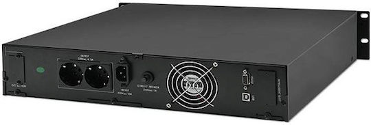 Qoltec 53947 UPS 3000VA 2400W με 3 Πρίζες
