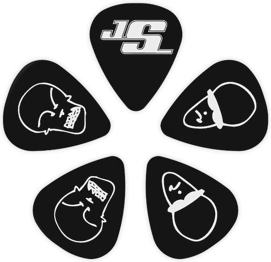 D'addario 1cbk2-10js Joe Satriani Signature Black Thin Picks Pack of 10 Pieces