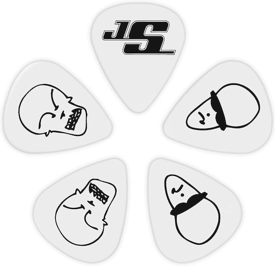D'addario 1cwh4-10js Joe Satriani Signature Πένες Λευκές Medium Συσκευασία 10 Τμχ