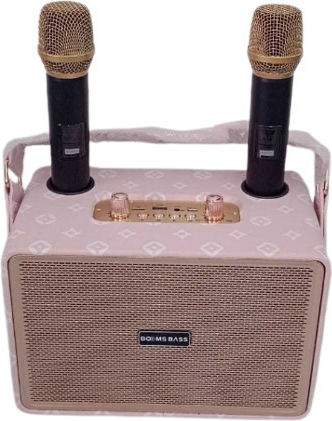 Караоке Система с Безжични Микрофони M4202+ Розова