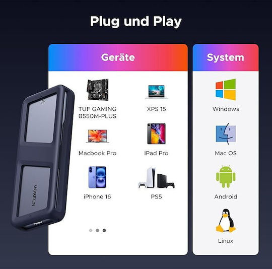 Ugreen Case for Hard Drive SATA III with Connection SATA