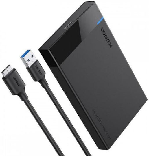 Ugreen Твърд диск кутия 2.5" SATA III с връзка USB 3.0 в Черен цвят