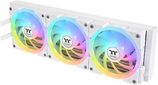 Thermaltake MINECUBE 360 Ultra AIO Υδρόψυξη AIO CPU με 3 Ανεμιστήρες 120mm και ARGB Φωτισμό Λευκή
