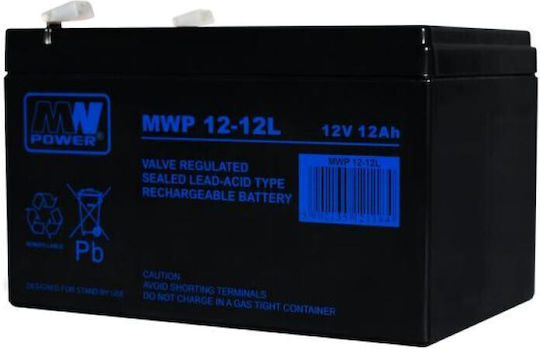 MW Power MWP 12-12L Baterie UPS cu Capacitate 12Ah și Tensiune 12V 1buc