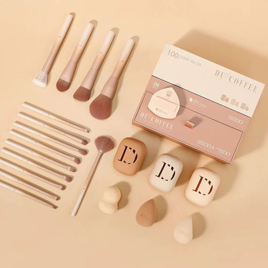 DUcare Set with Makeup Sponges for Silicone Powder 14 Pieces