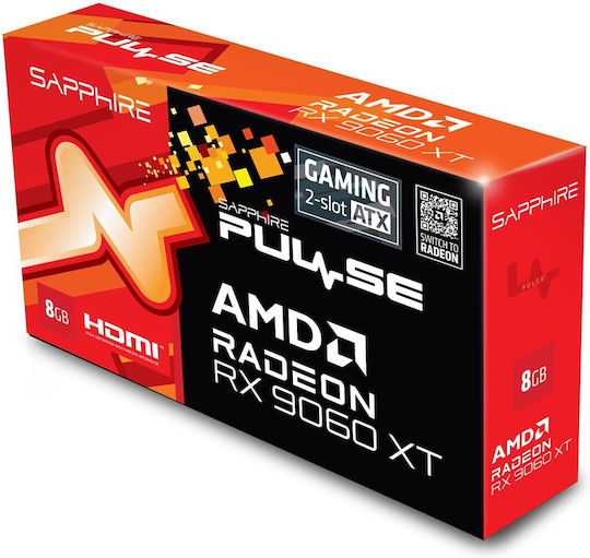 Sapphire Radeon RX 9060 XT 8GB GDDR6 Pulse Graphics Card