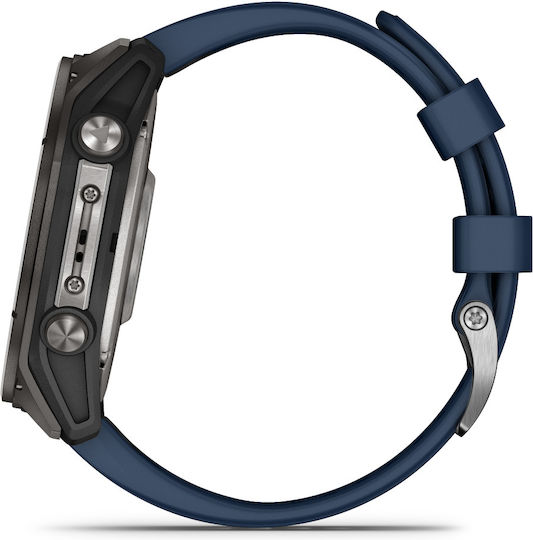 Garmin quatix 8 Titanium Αδιάβροχο Smartwatch με Παλμογράφο