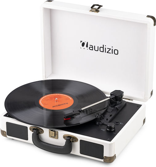 Audizio RP116CR Кутия за риболовни принадлежности Грамофон с Предусилвател и Вградени говорители Бял