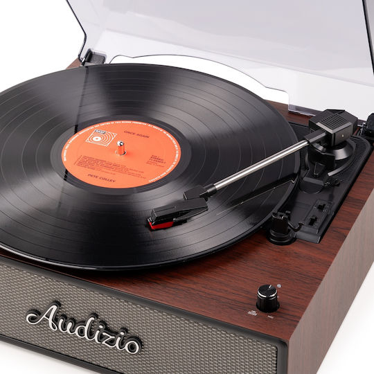 Audizio Reno 102.084 Πικάπ με Belt Drive, Προενίσχυση και Ενσωματωμένα Ηχεία Καφέ