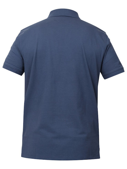 Polo Kurzarm Bluse Blau