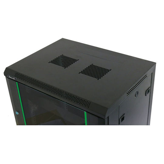 Power On Montat pe perete Cabină Rack 12U 60x60x63.5cm Negru 050187