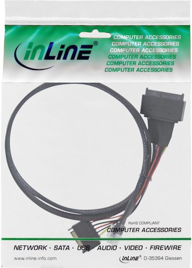 InLine SAS - SAS Cable 50cm Μαύρο