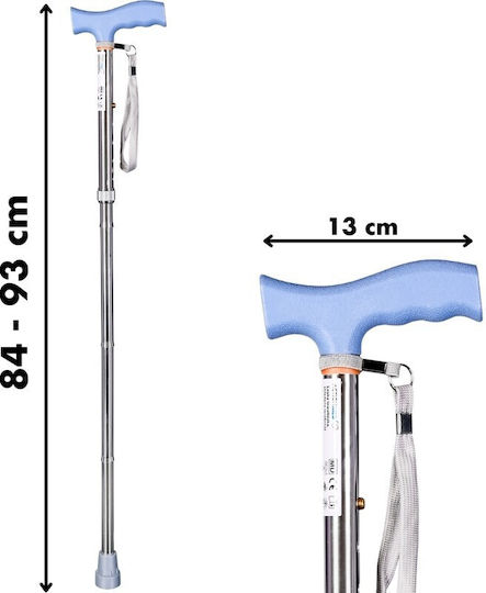 Μπαστούνι Περιπάτου Folding Walking Stick Actionmed Silver